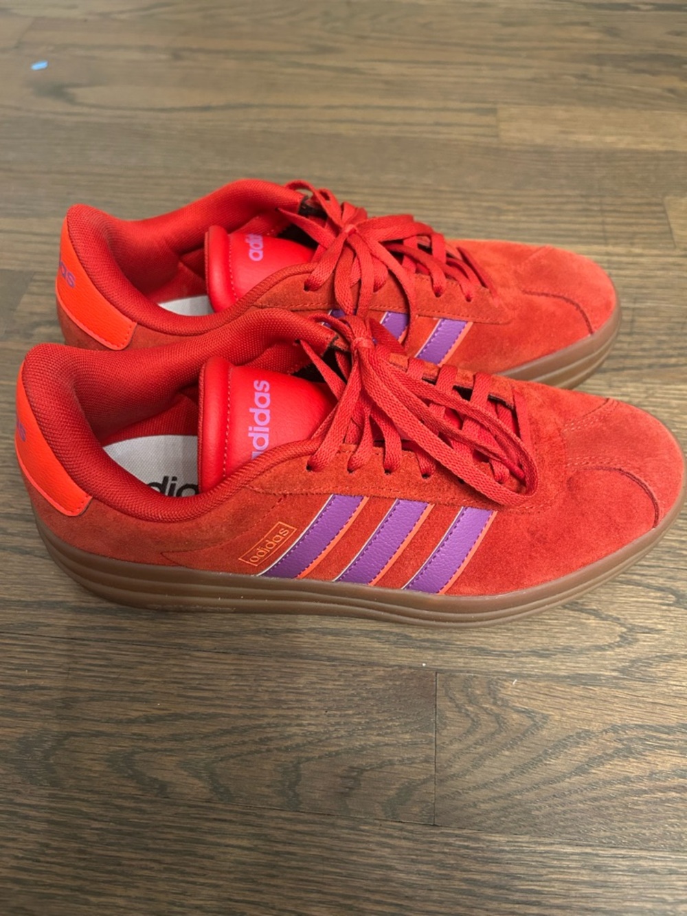 Adidas VL Court 3.0 Bold Platform Sneakers Red / Pink / Gum Women’s - Picture 9 of 14